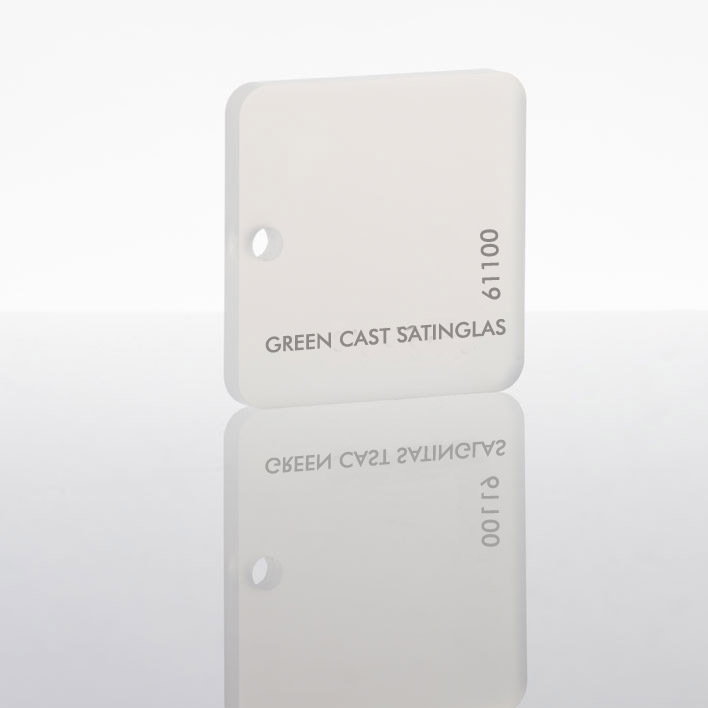Satinglass 5 mm Opal White green cast 61100 hvid Madreperla 53SG6110005 carl jensen